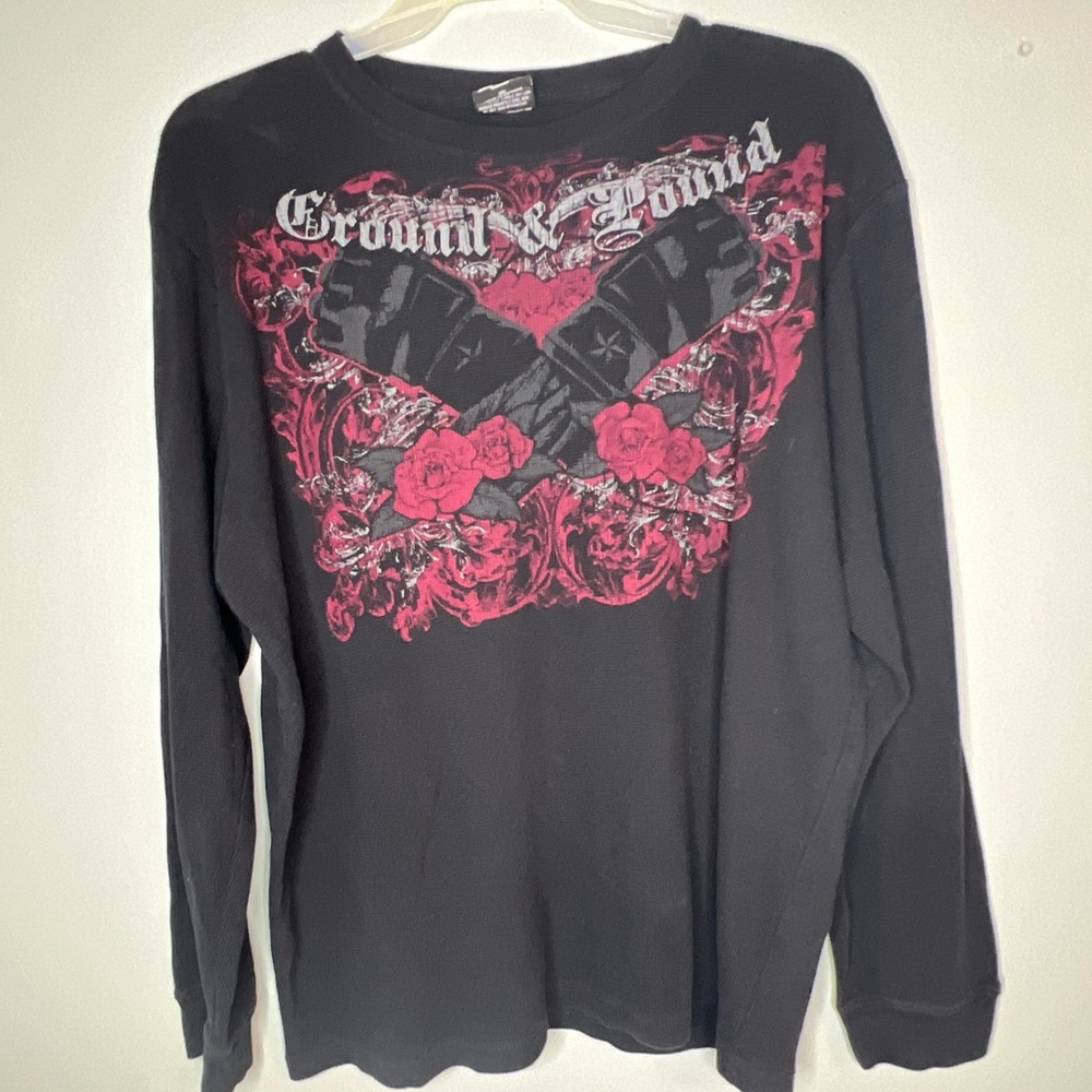 Y2K MMA Elite Ground & Pound Crew Thermal Long Sleeve Shirt Size 2XL